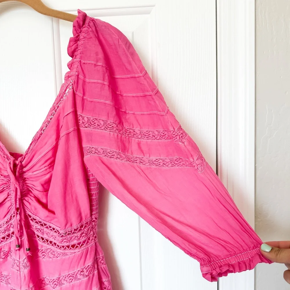 FREE PEOPLE Pink Boho Women's Dress - Size XSmall
